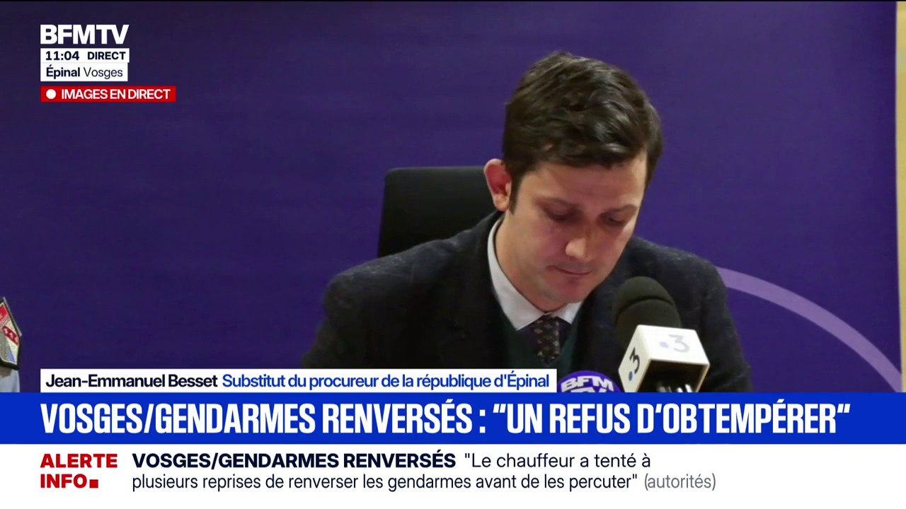 Refus d'obtempérer dans les Vosges: le suspect, âgé de 33 ans, a indiqué avoir "voulu faire peur" aux gendarmes