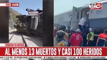 Descarriló un tren en México: 13 muertos y casi 100 heridos