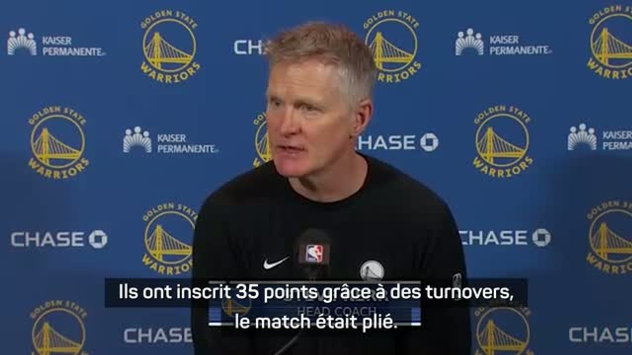 Warriors - Kerr : "C'est de ma faute"