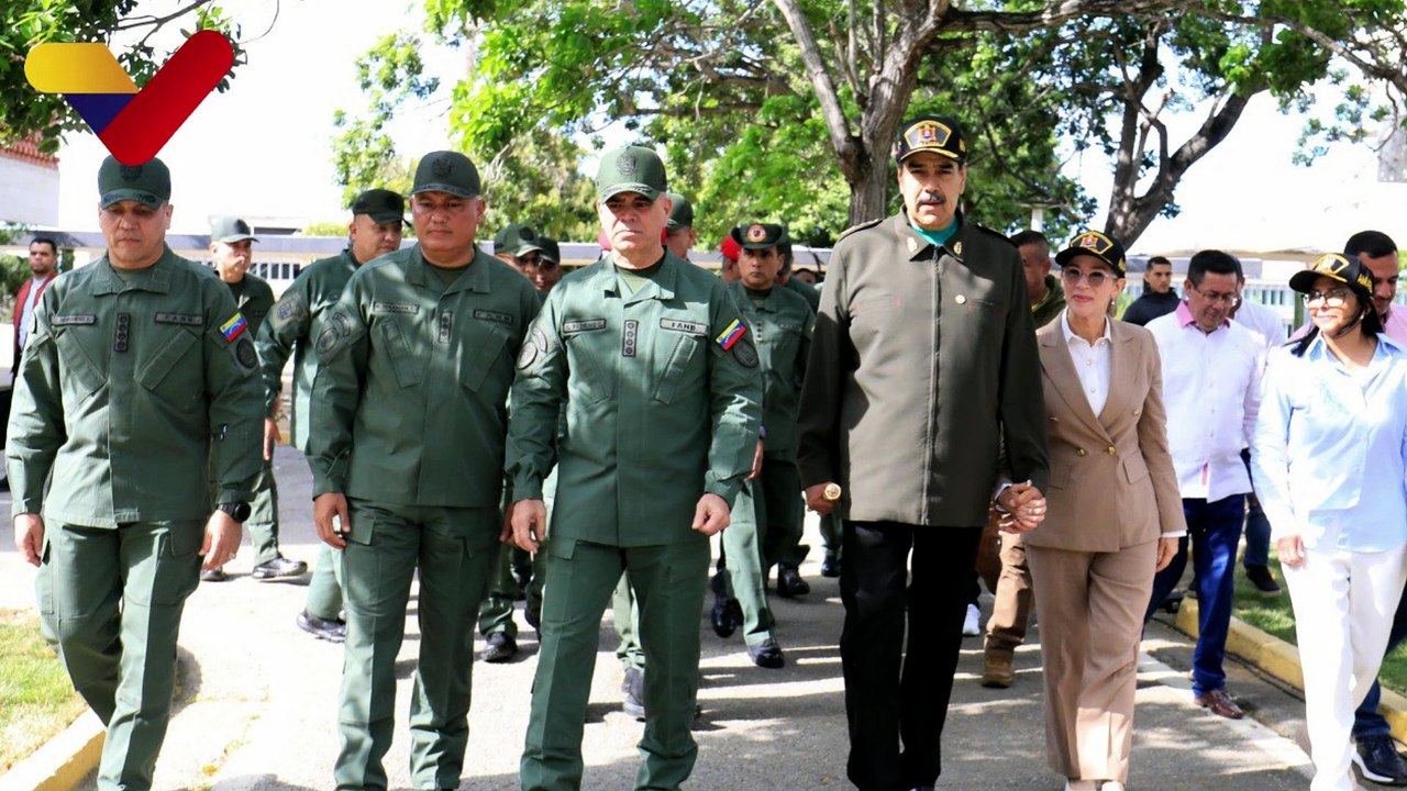 Durante el acto de Salutación a la Fuerza Armada Nacional Bolivariana.