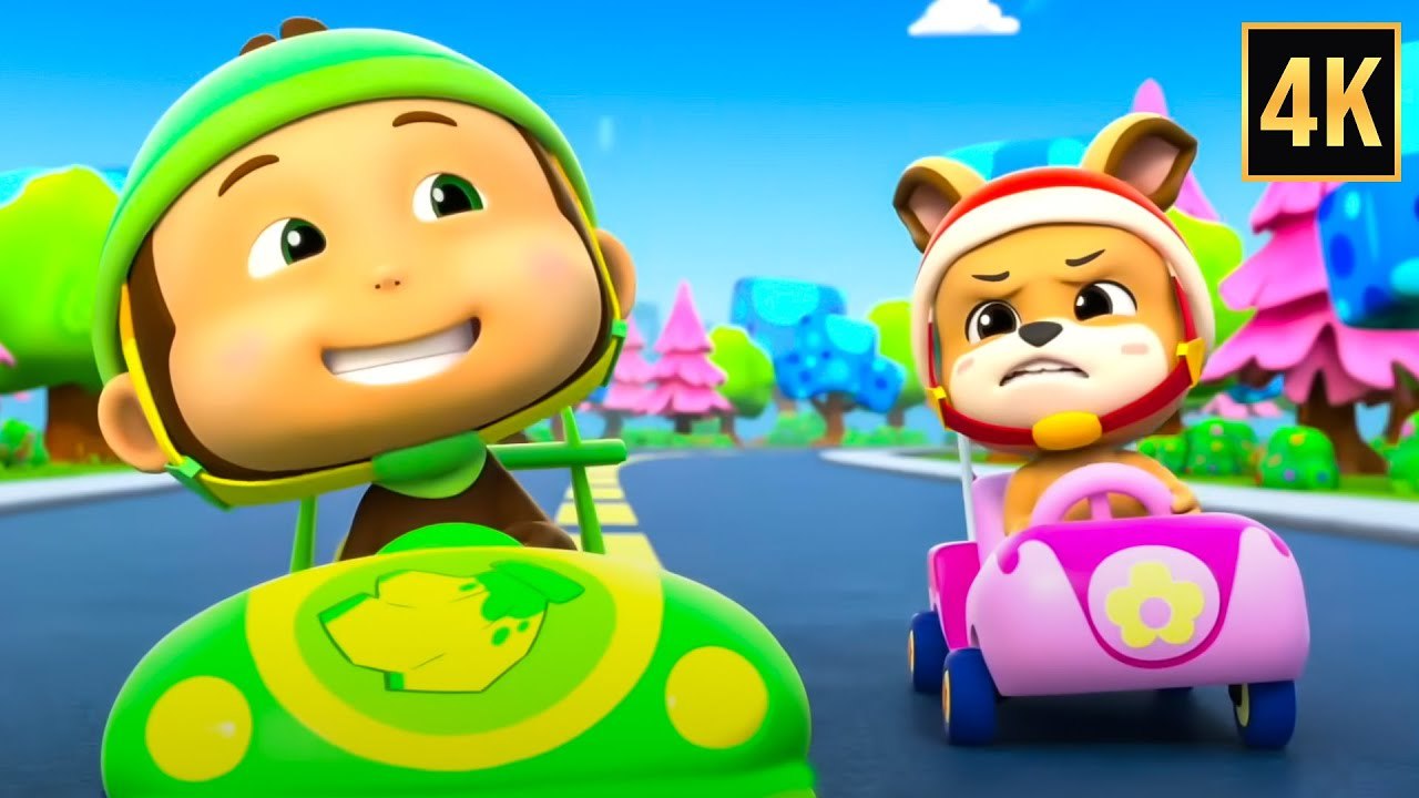 Go Kart Racing Cartoon for Kids | Fun Racing Cars Animation | Kids Channel