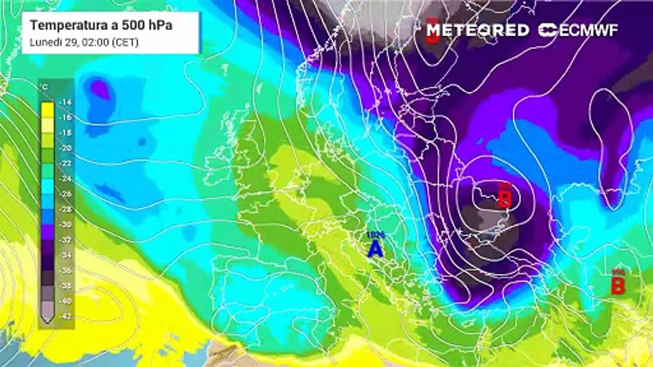 Ecco l'aria artica raggiungere l'Italia il 31 dicembre