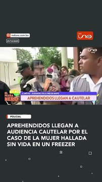 Los aprehendidos por el caso de la mujer encontrada sin vida dentro de un freezer en Santa Cruz llegaron a audiencia de medidas cautelares
