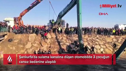 Şanlıurfa'da sulama kanalına düşen otomobildeki 4 kişiden 3'ünün cesedine ulaşıldı