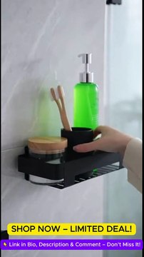 EUDELE Adhesive Shower Caddy– Rustproof Bathroom Organizer Rack