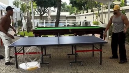 Anthony Joshua plays table tennis in social media video hours before Nigeria car crash