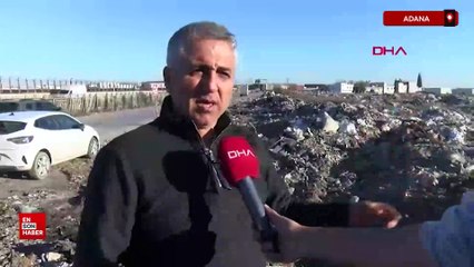 Adana'da boş araziye moloz ve çöp dökülmesine tepki gösteren mahalleli, çözüm bekliyor