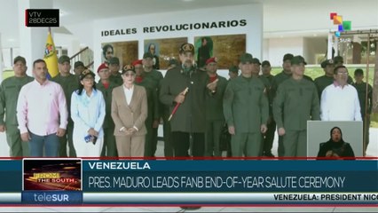 Venezuelan pres. Nicolas Maduro leads FANB end-of-year salute ceremony