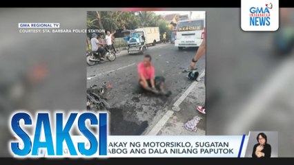 Mag-amang sakay ng motorsiklo, sugatan matapos sumabog ang dala nilang paputok | Saksi