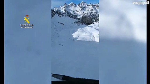 Imágenes aéreas tras el alud