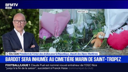 Éric Ciotti, président (UDR), demande à Emmanuel Macron "une reconnaissance de la Nation", suite au décès de Brigitte Bardot