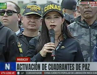 Gob. del edo. Aragua Joana Sánchez resaltó que en la entidad se ha consolidado la paz y armonía