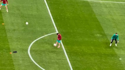 "Los aficionados corean a Brahim antes del Marruecos - Zambia"