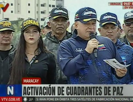 Vpdte. Sec. Diosdado Cabello precisó el crecimiento de los cuadrantes de paz en el edo. Aragua