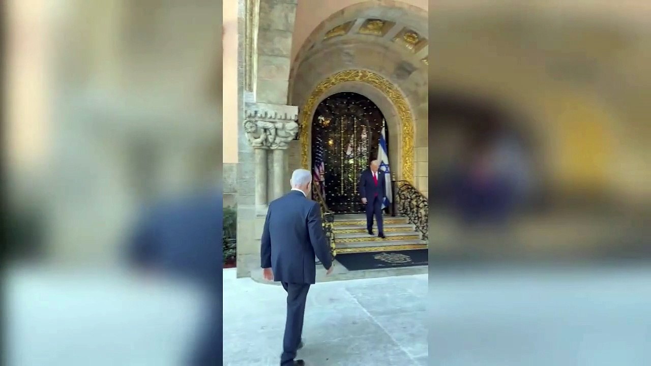 Netanyahu llega a Mar-a-Lago en Florida para reunirse con Trump
