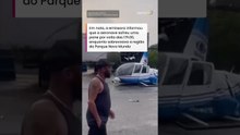Helicóptero da Band faz pouso forçado em São Paulo e atinge carreta #shorts