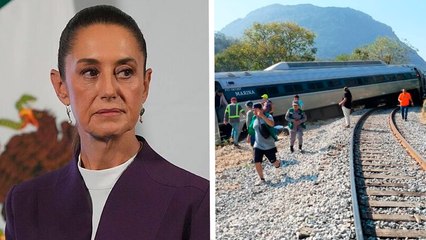 Claudia Sheinbaum visita a los lesionados tras el descarrilamiento del Tren Interoceánico en Oaxaca: "Se atiende a todos"