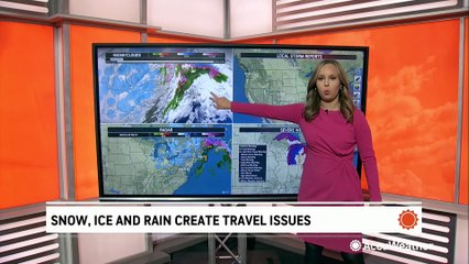 Multiple rounds of snow causing travel problems from the Great Lakes into the Northeast