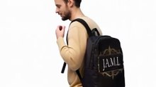 Mochila minimalista negra – colección J.A.M.L