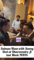 Salman Khan with Sunny Deol at Dharmendra Ji last Movie IKKIS