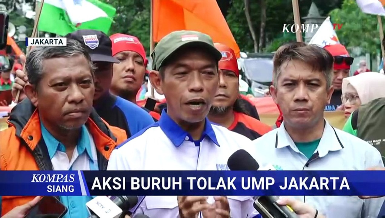 Buruh Demo Tolak UMP DKI Jakarta Rp5,7 Juta, Tuntut Kenaikan Jadi Rp5,89 Juta | KOMPAS SIANG