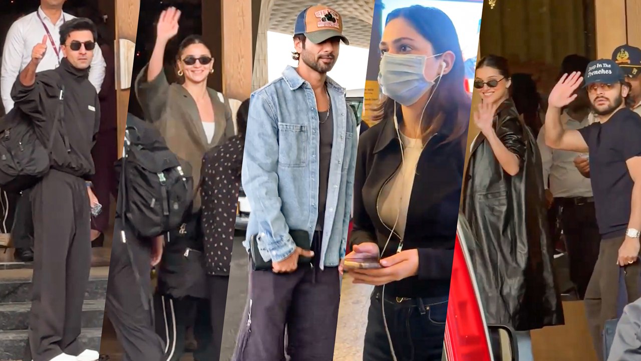 Happy Holidays: Ranbir Kapoor, Alia Bhatt, Tara-Veer, Shahid Kapoor & Aneet Padda Snapped! Mumbai Airport!