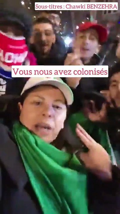 Messages de haine contre la France à Lyon de la part de supporters algérien et de l'influenceuse Sofia Benlemmane avec comme cri de guerre  : "Vous nous avez colonisés… maintenant vous êtes dans la merde !"