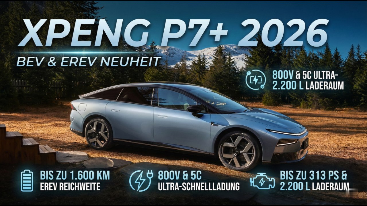 2026 Xpeng P7+ E-Auto: Top-Seller mit 88.000 Verkäufen weltweit