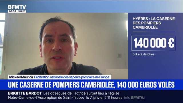 Un acte intolérable : Mickaël Maunoir, membre de la fédération nationale des pompiers de France, condamne le cambriolage de la caserne de pompiers de Hyères