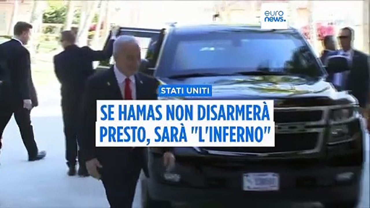 Trump avverte Hamas: “Poco tempo per disarmare o sarà l'inferno”