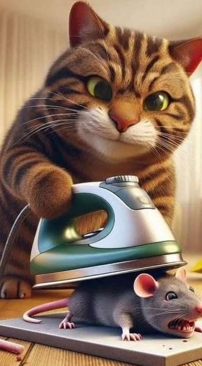 cat vs mouse wait for end .....😵😳😱