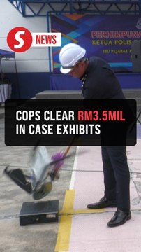 Cops dispose of case items worth RM3.5mil