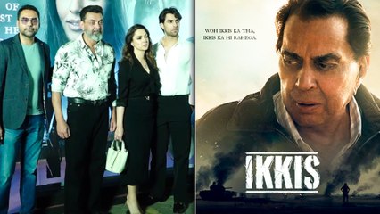 IKKIS: The DEOL's Bobby, Abhay, Tanya & Aryaman Attend Dharmendra Ji's Last Movie Premiere