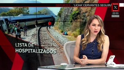 Segob confirma 34 personas hospitalizadas tras el descarrilamiento del tren