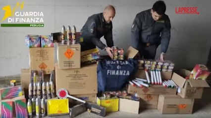 Maxi sequestro di fuochi d'artificio illegali: sequestrati quasi 33mila in un negozio di Marsciano, in provincia di Perugia