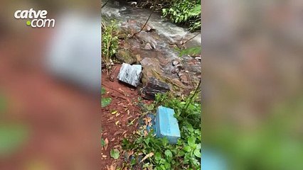 Mais de 334 kg de maconha são apreendidos às margens do Rio Paraná, em Foz do Iguaçu