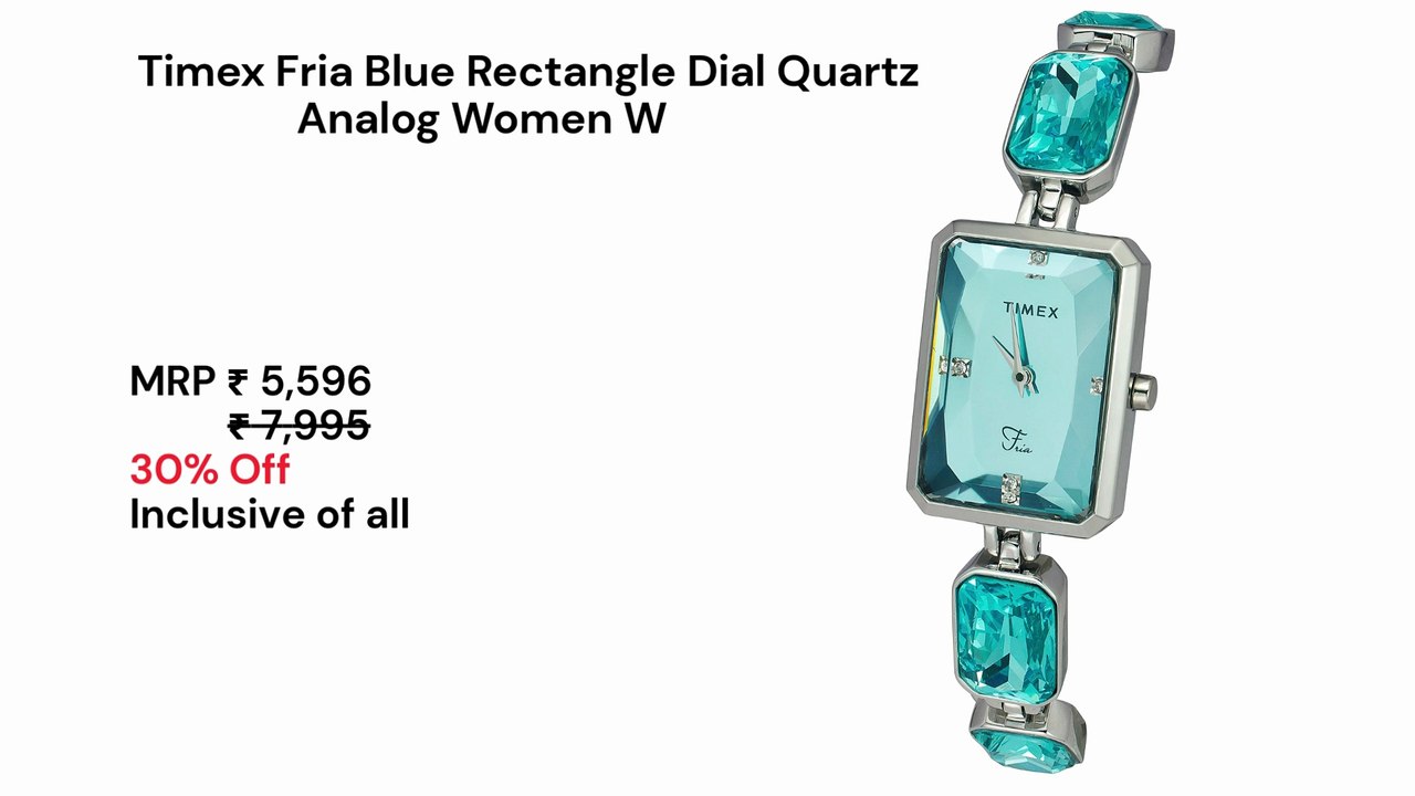 Timex Fria Pink Rectangle Dial Quartz Analog Women Watch