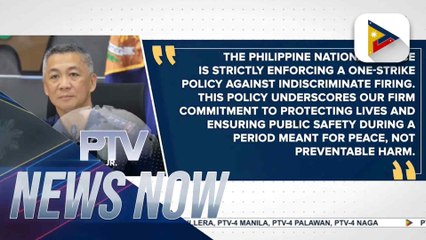 PNP command echoes one-strike policy against indiscriminate, celebratory firing of firearms in the New Year's Eve celebration