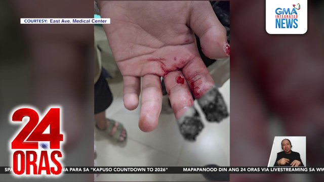 Mga doktor, nagpaalala rin sa panganib ng tetano na maaaring makuha kapag nasugatan ng paputok | 24 Oras