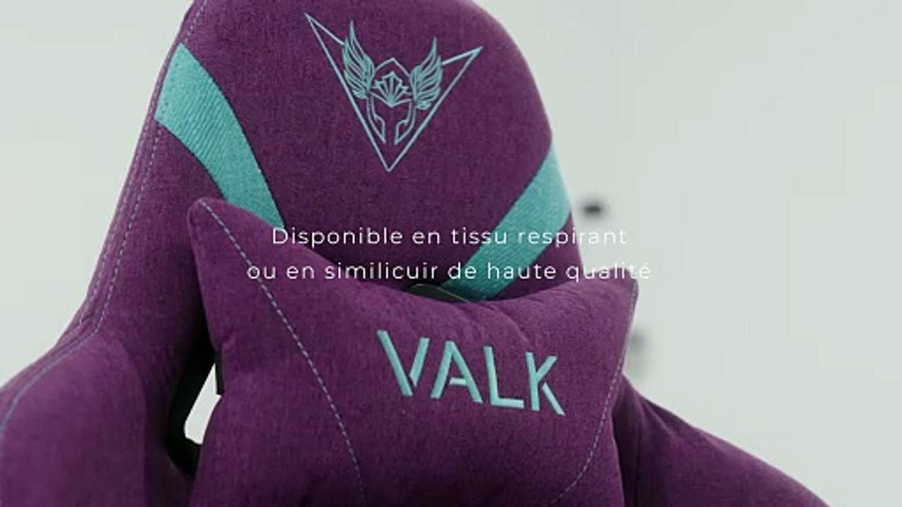 VALK Nyx - Chaise Gaming disponible en Tissu et en Similicuir créé par et pour les Gamers