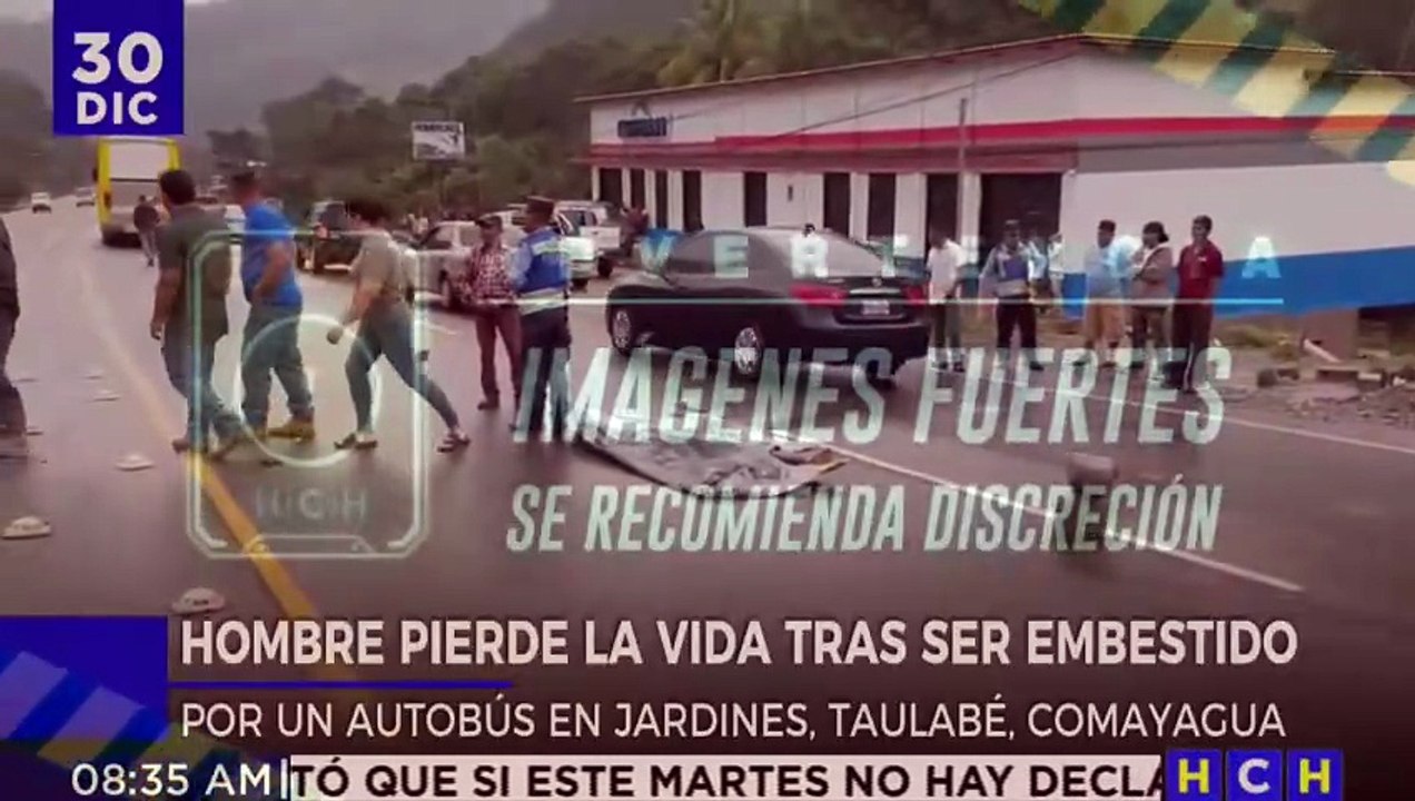 ¡Lamentable! Hombre perece arrollado por bus en la CA-5, Taulabé