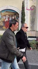 لبلبة وأشرف زكي وعمرو مصطفى وفتوح أحمد وتامر حسين في جنازة والدة هاني رمزي-