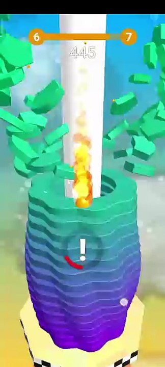 Perfect Drop! 😱 Stack Ball Satisfying Gameplay