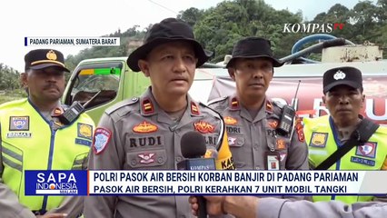 Krisis Air Bersih Pascabanjir, Polisi Salurkan Bantuan ke 3 Kecamatan di Padang Pariaman