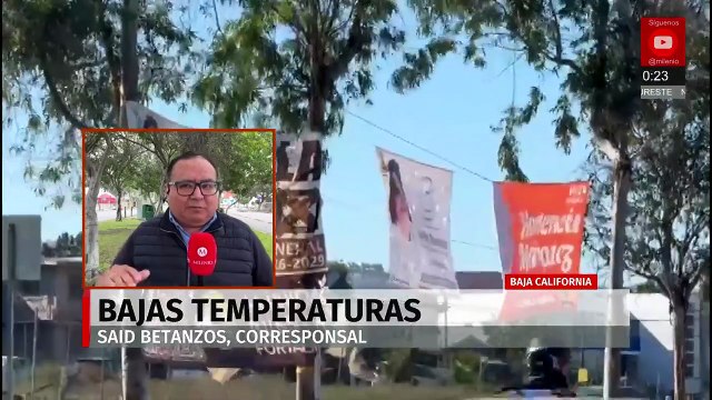 Bajas temperaturas llegan a Baja California