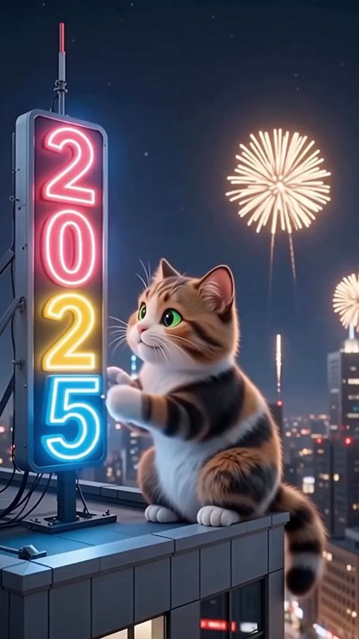 The cutest way to welcome 2026 🐱✨ This little cat just changed 2025 to 2026 and wished everyone Happy New Year 🎉💖 Save this reel & share New Year smiles 😻 #happynewyear2026​ #newyearwishes​ #newyearreels​ #instagramreels​