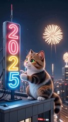 The cutest way to welcome 2026 🐱✨ This little cat just changed 2025 to 2026 and wished everyone Happy New Year 🎉💖 Save this reel & share New Year smiles 😻 #happynewyear2026​ #newyearwishes​ #newyearreels​ #instagramreels​