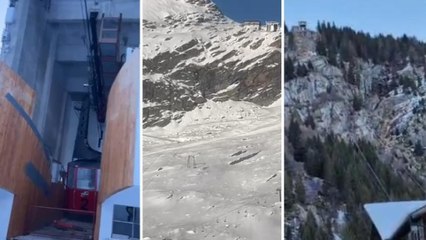 Le immagini della funivia di Macugnaga: la cabina schiantata, il sorvolo dell'elicottero