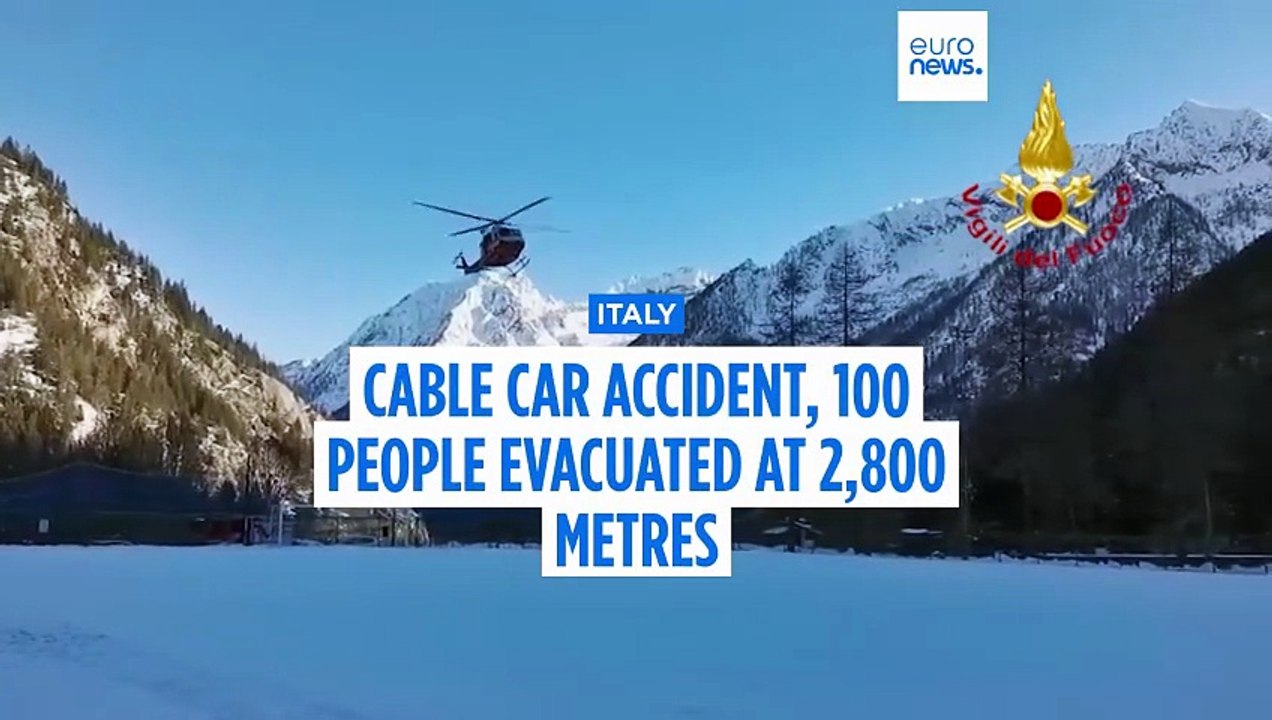 At least six people injured and 100 evacuated after Italy cable car crash