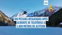 Acidente de teleférico em Itália: 100 pessoas retidas a 2800 metros de altitude já foram resgatadas
